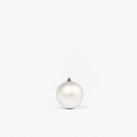 Matte Weihnachtskugeln „Silber Matt“ ⌀10cm, 4 Stück/Set