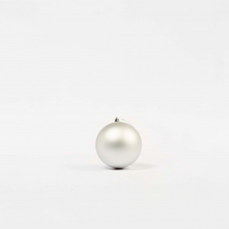 Matte Weihnachtskugeln „Silber Matt“ ⌀12cm, 3 Stück/Set