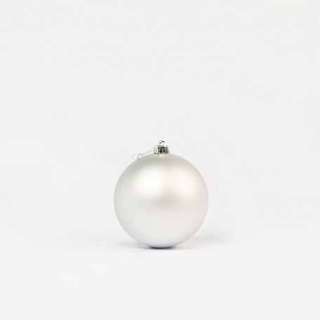 Matte Weihnachtskugeln „Silber Matt“ ⌀15cm, 2 Stück/Set