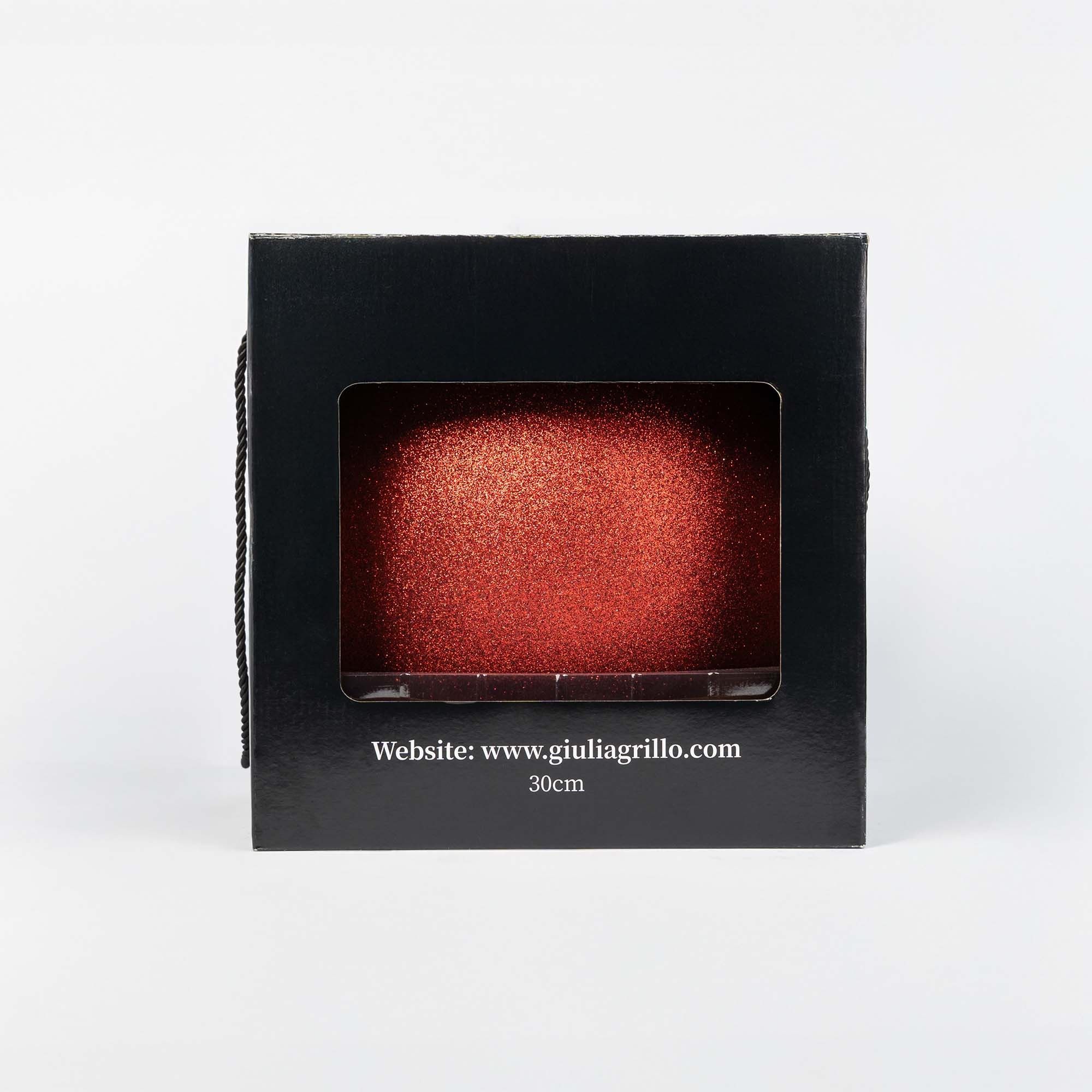 Giulia Grillo Sfera Natalizia Glitter Rossa ⌀30cm