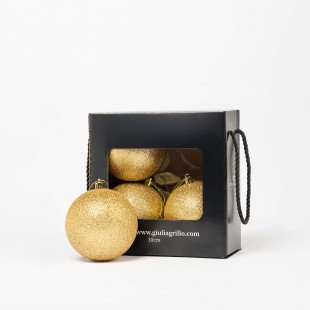 Sfera Natalizia Glitter Oro...
