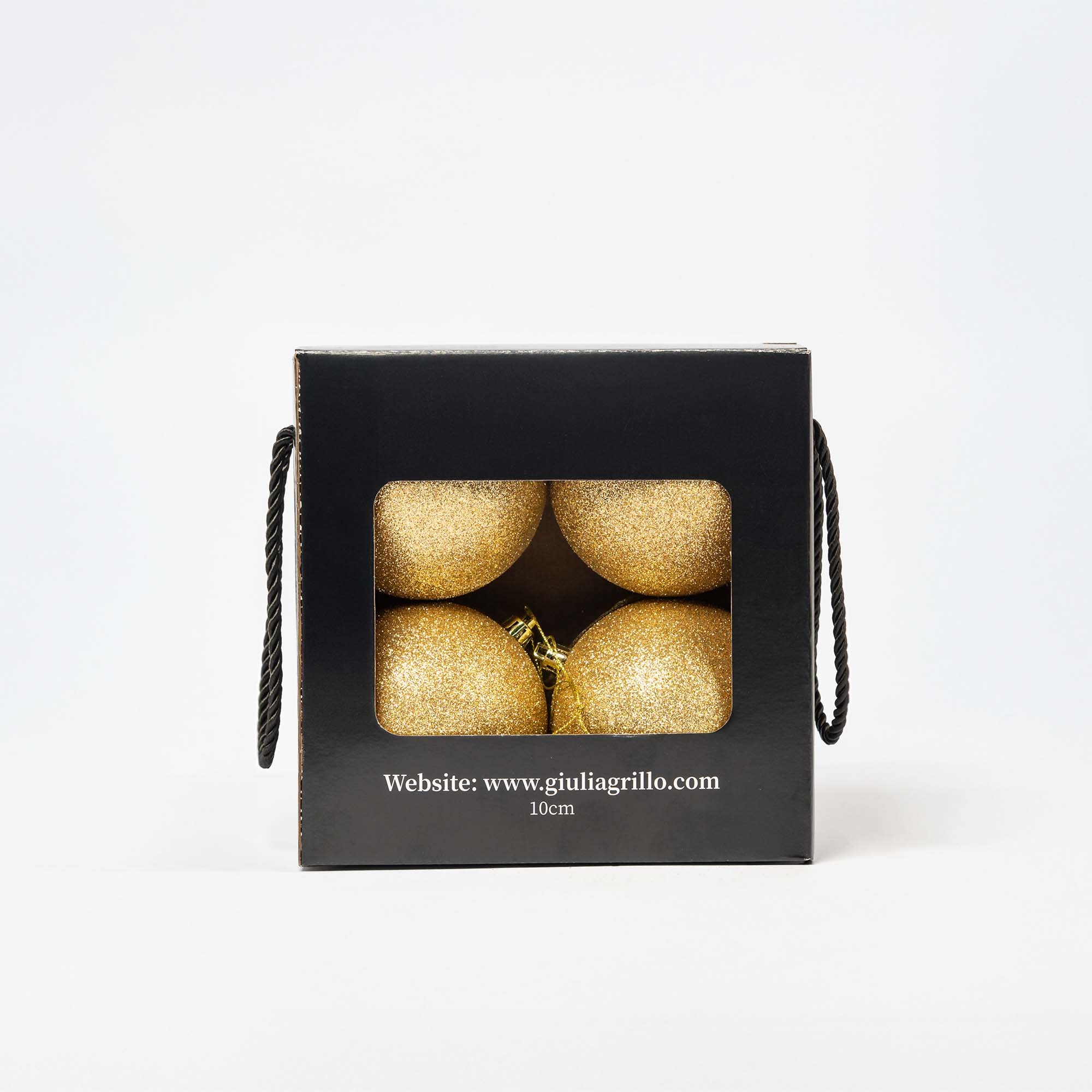 Giulia Grillo Sfera Natalizia Glitter Oro ⌀10cm, 4pcs/set