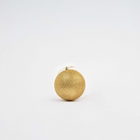 Glitzernde Weihnachtskugeln „Glitter Gold“ ⌀12cm, 3er-Set