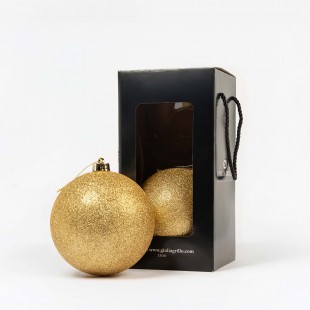 Glitzernde Weihnachtskugeln...