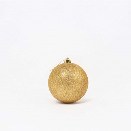 Glitzernde Weihnachtskugeln „Glitter Gold“ ⌀15cm, 2er-Set