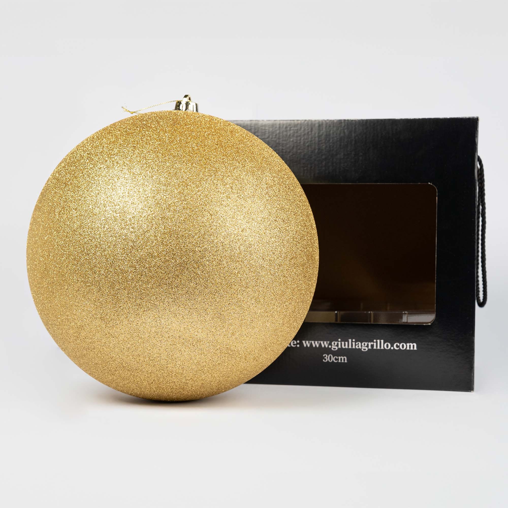 Giulia Grillo Glitzernde Weihnachtskugel „Glitter Gold“ ⌀30cm
