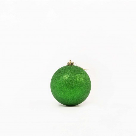 Glitzernde Weihnachtskugeln „Glitter Grün“ ⌀15cm, 2er-Set
