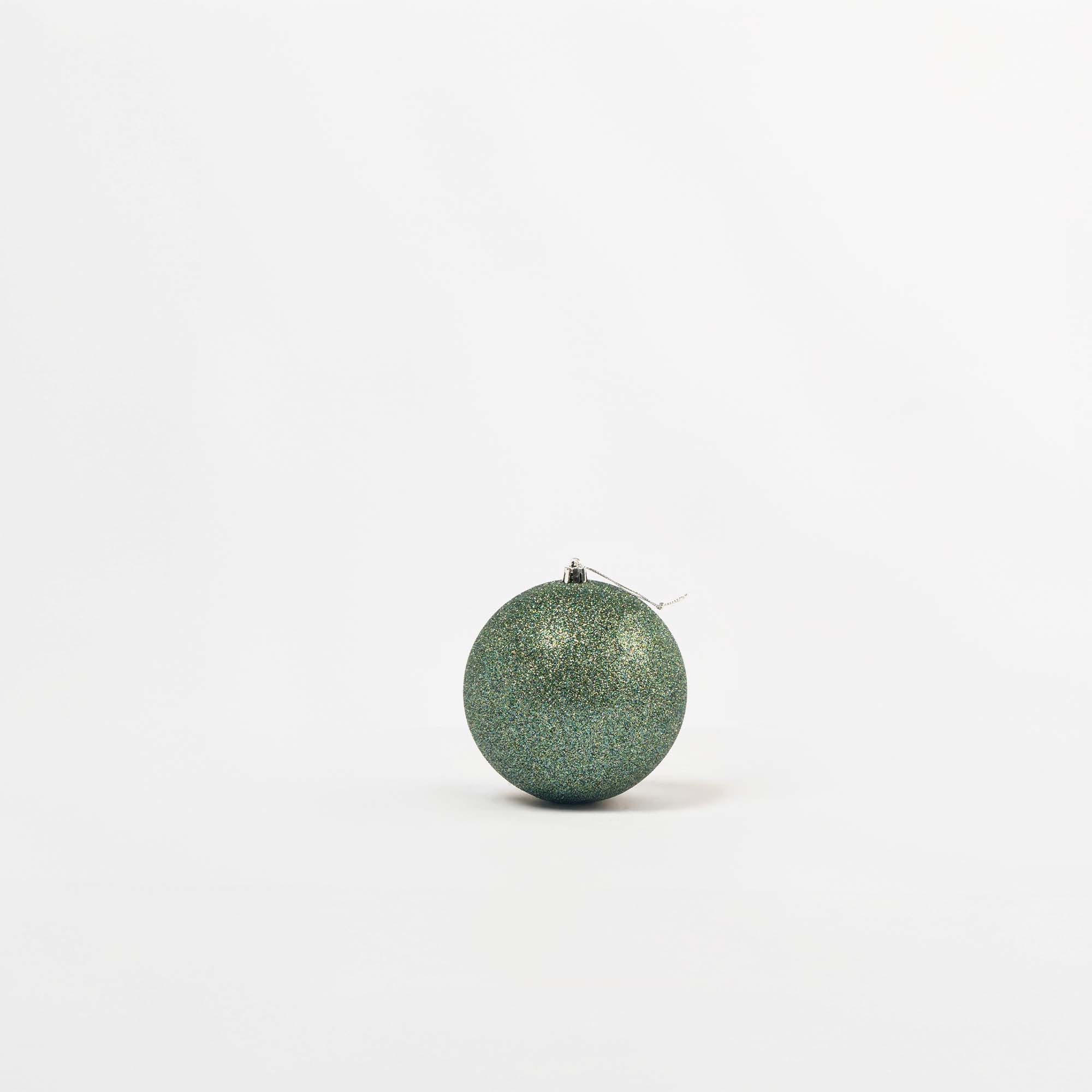 Giulia Grillo Boules de Noël Pailletées "Vert Clair Pailleté" ⌀12cm, lot de 3