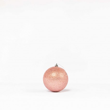 Glitzernde Weihnachtskugeln „Glitter Rosa“ ⌀10cm, 4er-Set