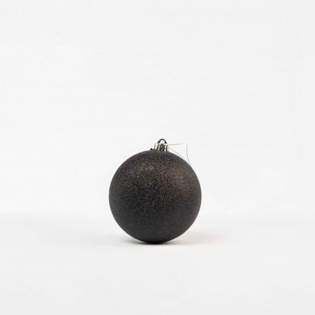 Boules de Noël Pailletées "Noir Pailleté" ⌀15cm, lot de 2
