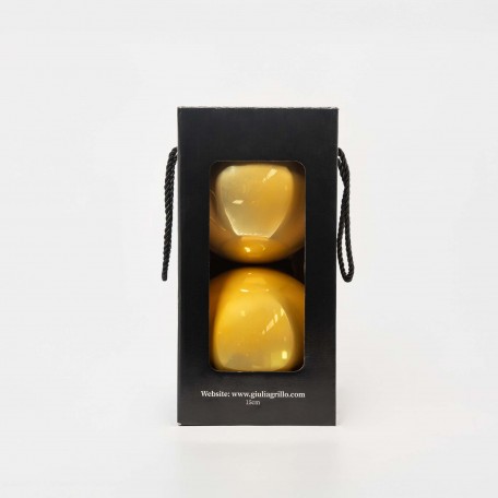 Boules de Noël Nacrées "Or Nacré" ⌀15cm, lot de 2