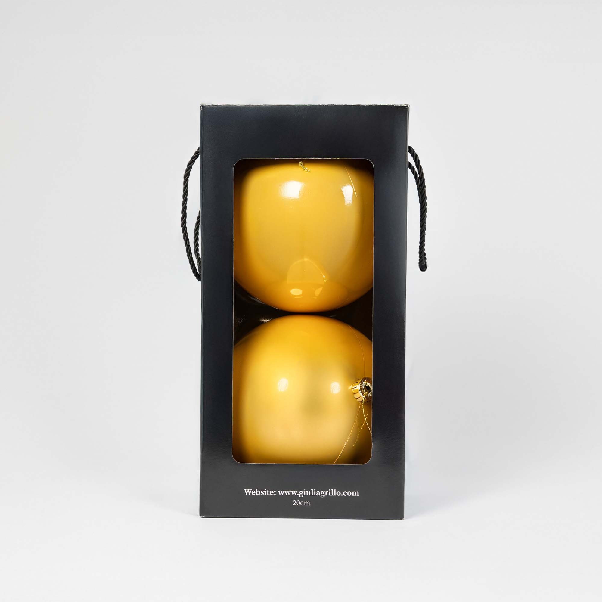 Giulia Grillo Boules de Noël Nacrées "Or Nacré" ⌀20cm, lot de 2