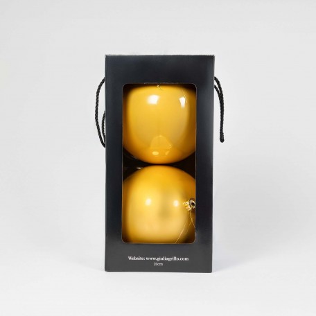 Sfera Natalizia Perlata Oro ⌀20cm, 2pcs/set