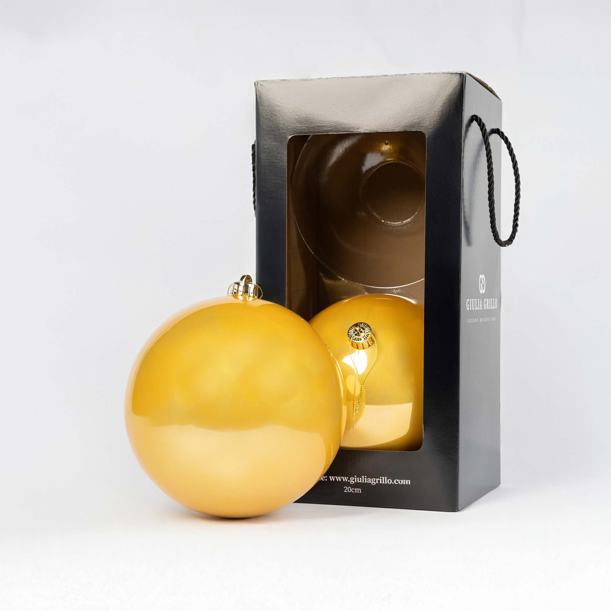 Giulia Grillo Boules de Noël Nacrées "Or Nacré" ⌀20cm, lot de 2