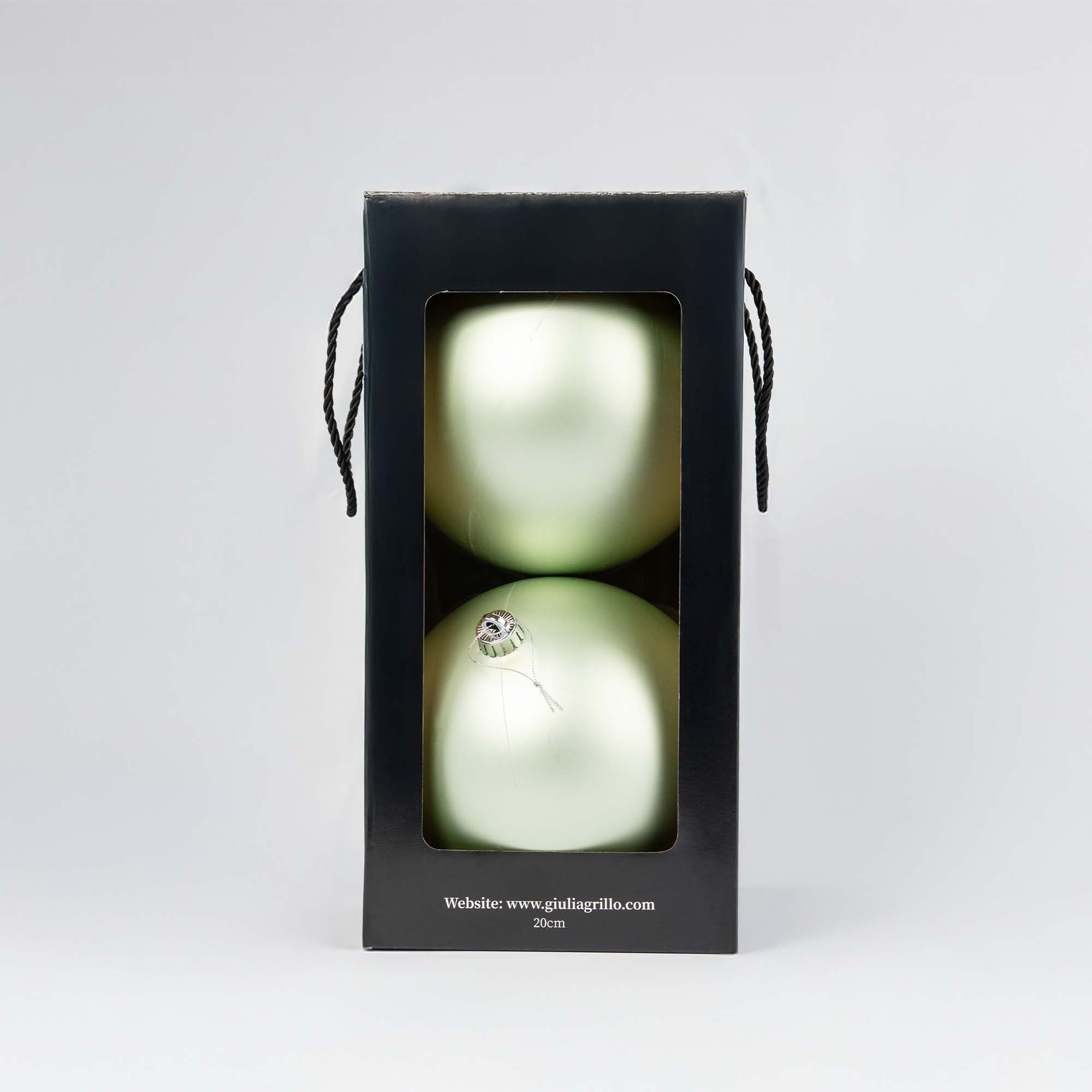 Giulia Grillo Boules de Noël Mat "Vert Clair Mat" ⌀20cm, 2pcs/lot