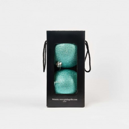 Sfera Natalizia Glitter Blu Chiaro ⌀15cm, 2pcs/set