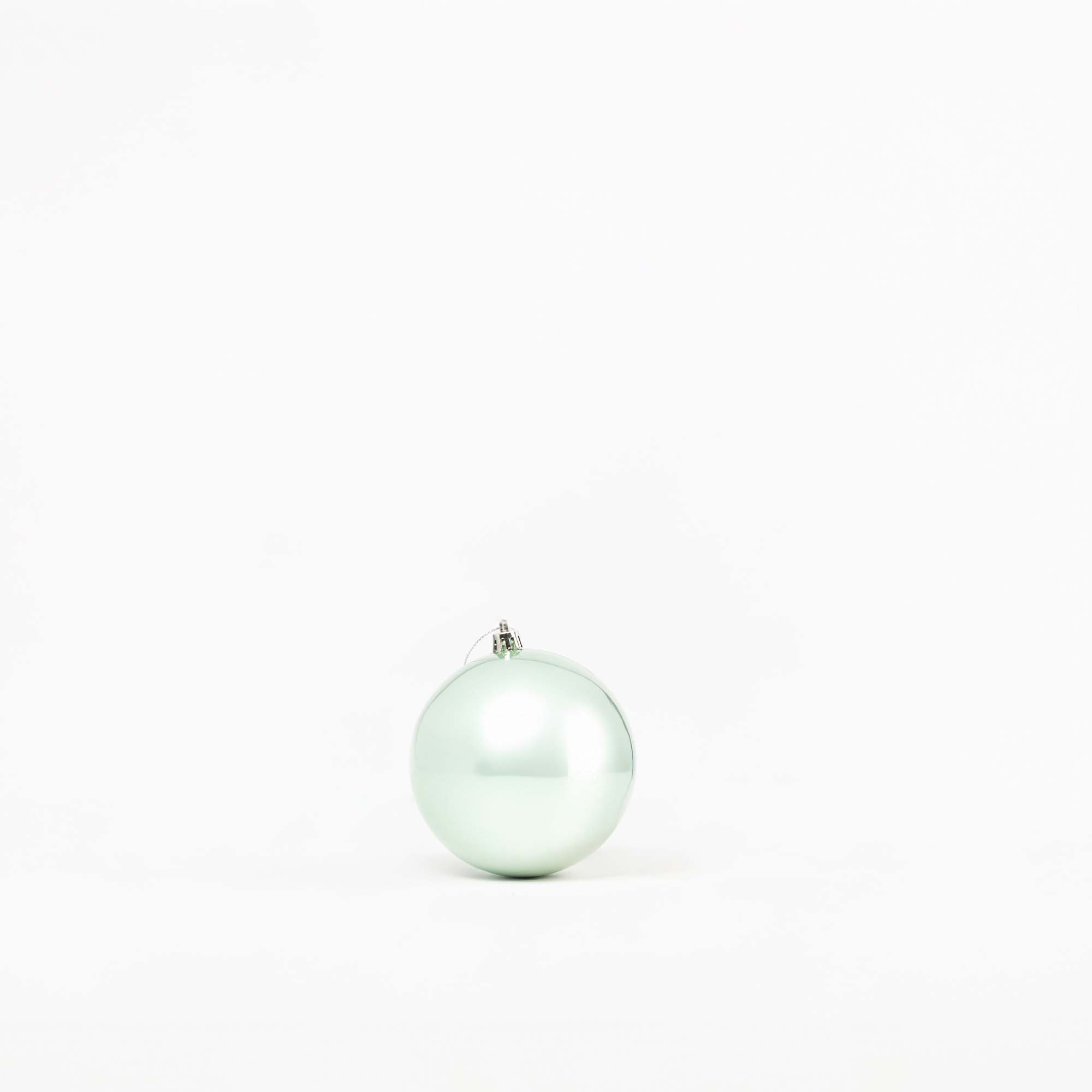 Giulia Grillo Boules de Noël Nacrées "Vert Clair Nacré" ⌀10cm, lot de 4