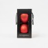 Bolas de Navidad Mate con Diseño "Patrón Rojo" ⌀15cm, set de 2
