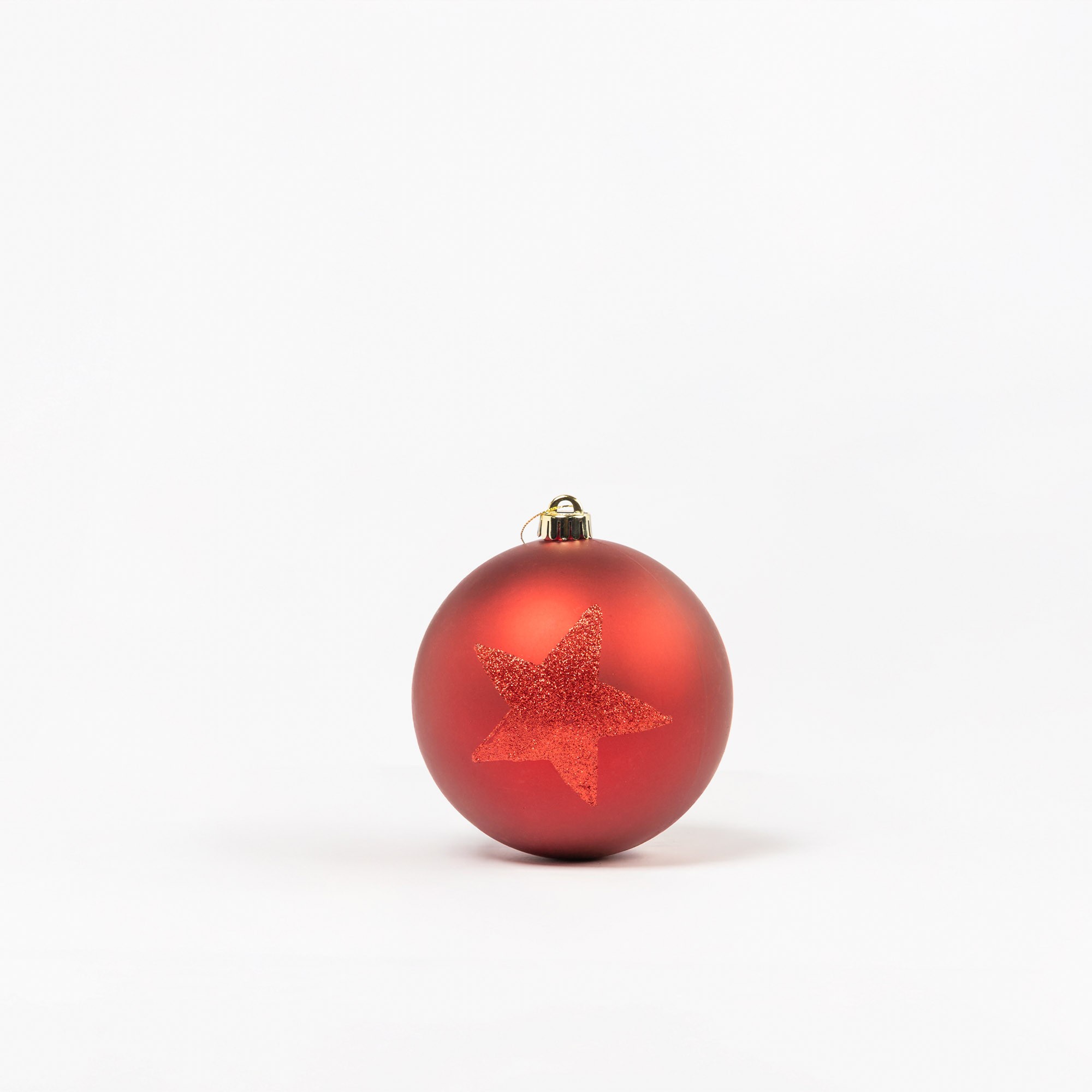 Giulia Grillo Matte Weihnachtskugeln mit Muster „Rotes Muster“ ⌀15cm, 2 Stück/Set