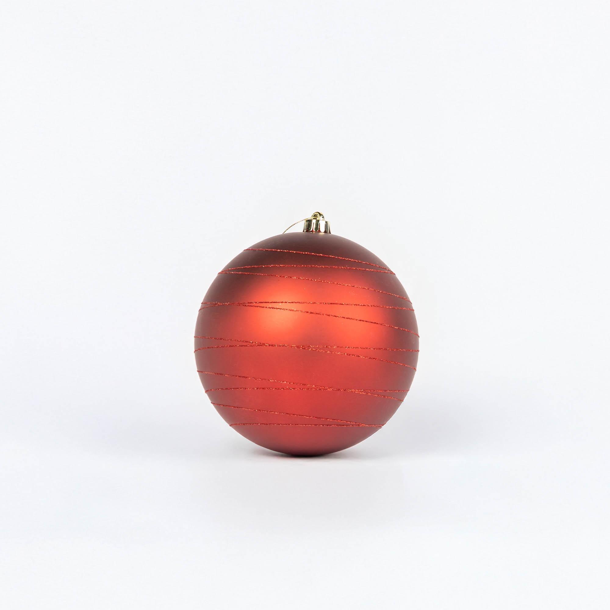 Giulia Grillo Matte Weihnachtskugeln mit Muster „Rotes Muster“ ⌀20cm, 2 Stück/Set
