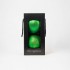 Boules de Noël Mat à Motif "Motif Vert" ⌀15cm, lot de 2