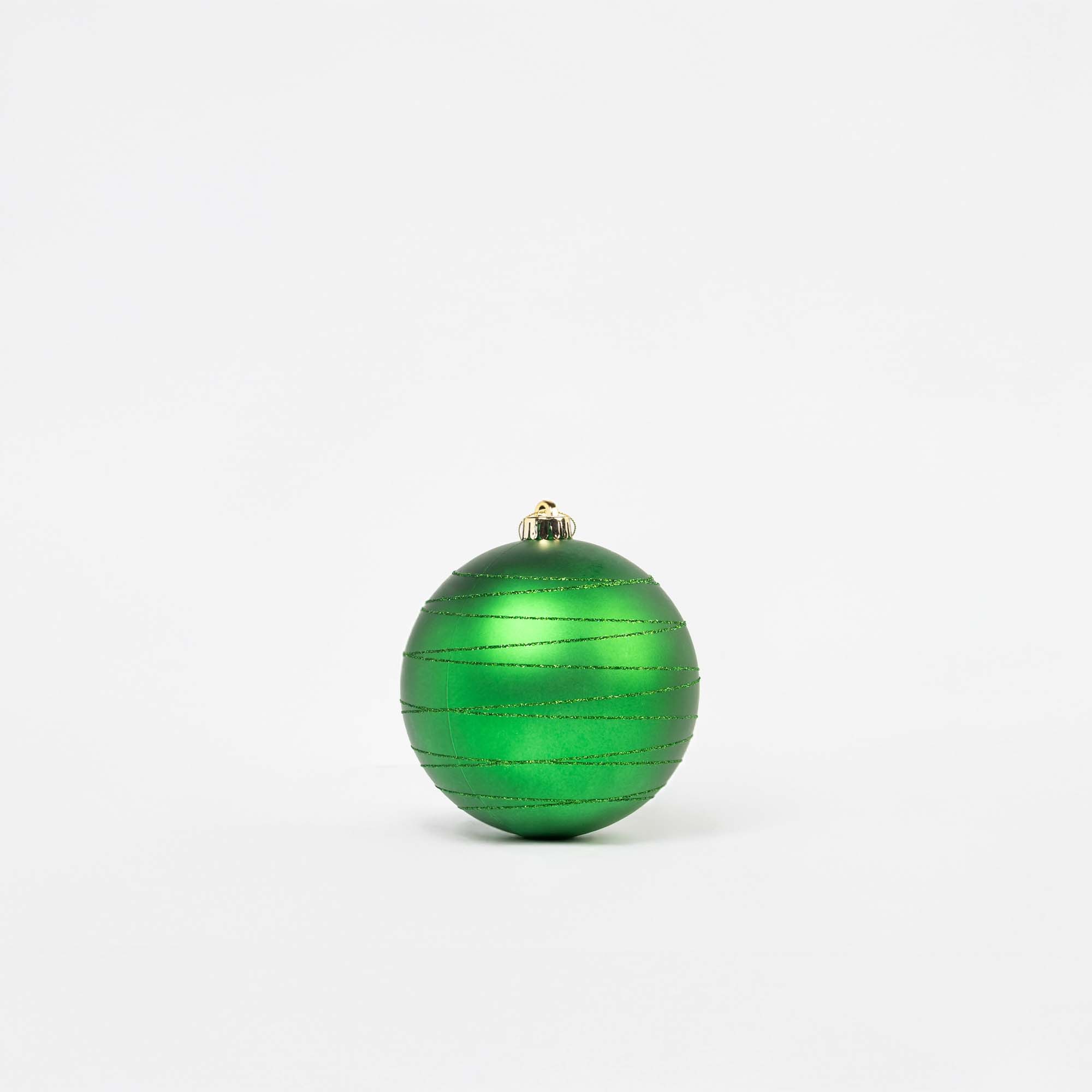 Giulia Grillo Matte Weihnachtskugeln mit Muster „Grünes Muster“ ⌀15cm, 2 Stück/Set