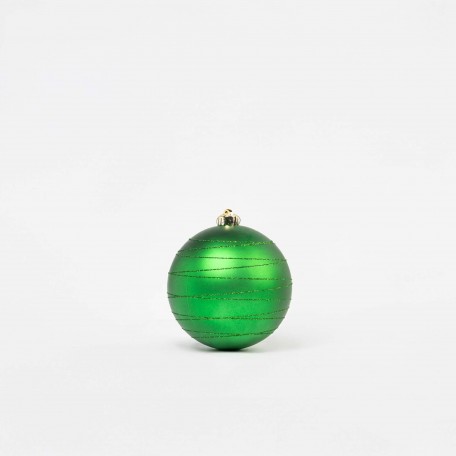 Matte Weihnachtskugeln mit Muster „Grünes Muster“ ⌀15cm, 2 Stück/Set