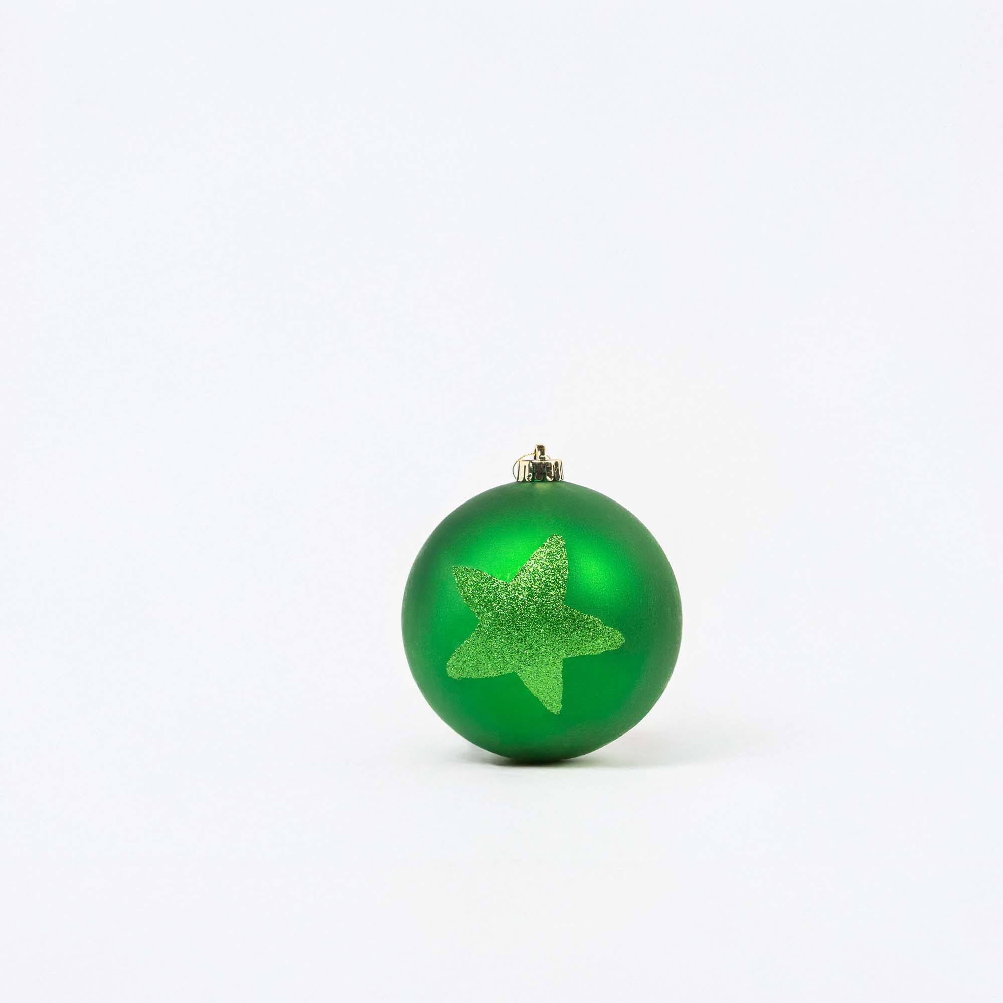 Giulia Grillo Matte Weihnachtskugeln mit Muster „Grünes Muster“ ⌀15cm, 2 Stück/Set