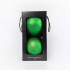 Bolas de Navidad Mate con Diseño "Patrón Verde" ⌀20cm, set de 2
