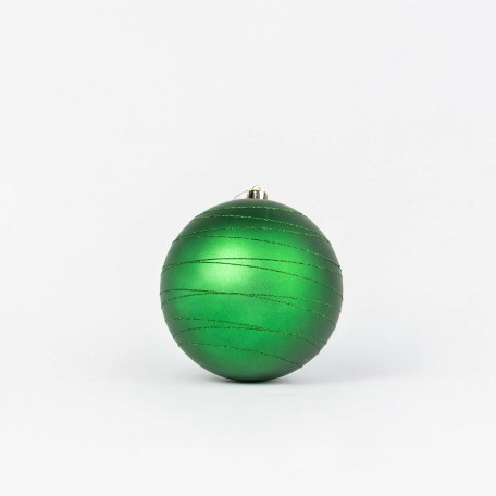 Bolas de Navidad Mate con Diseño "Patrón Verde" ⌀20cm, set de 2