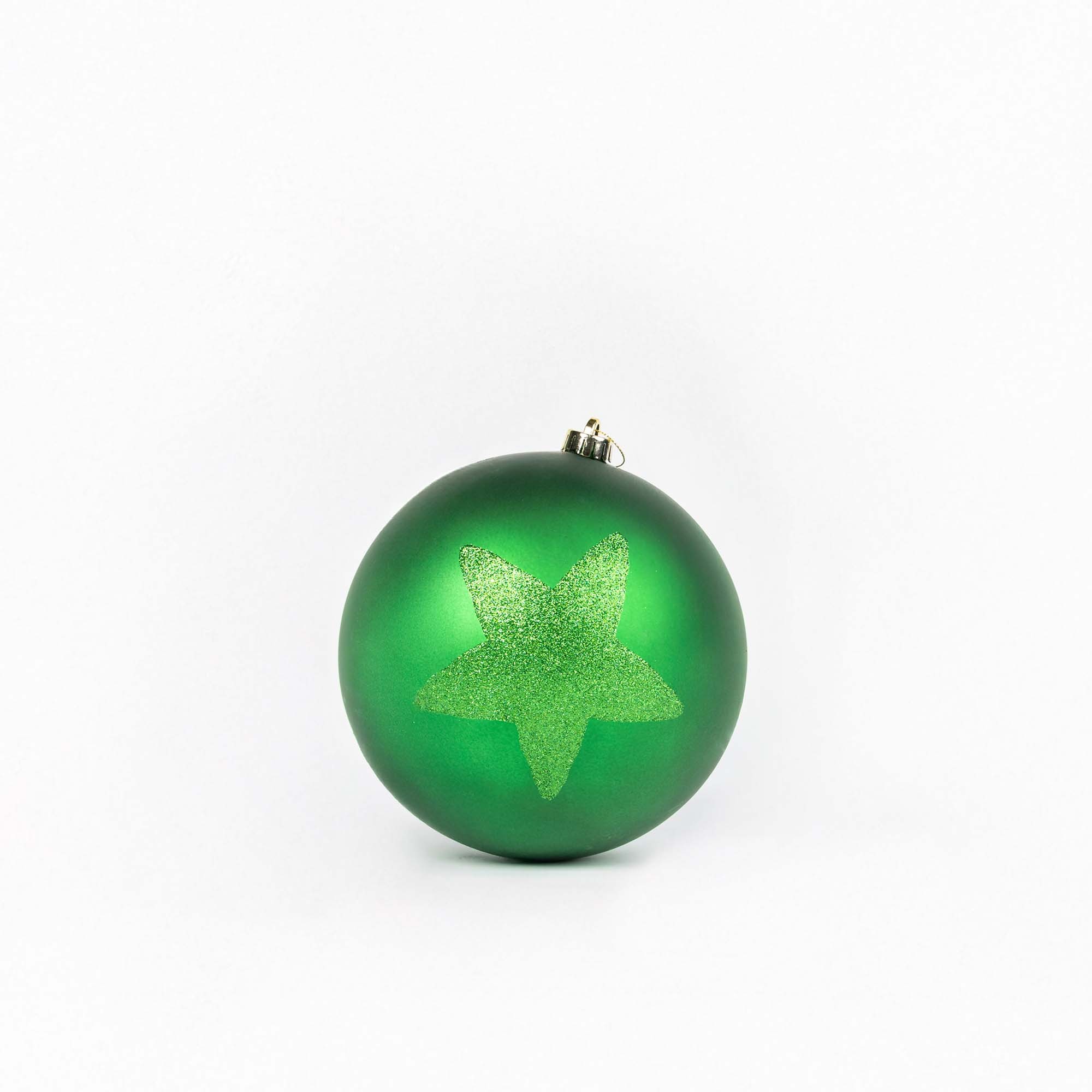 Giulia Grillo Bolas de Navidad Mate con Diseño "Patrón Verde" ⌀20cm, set de 2