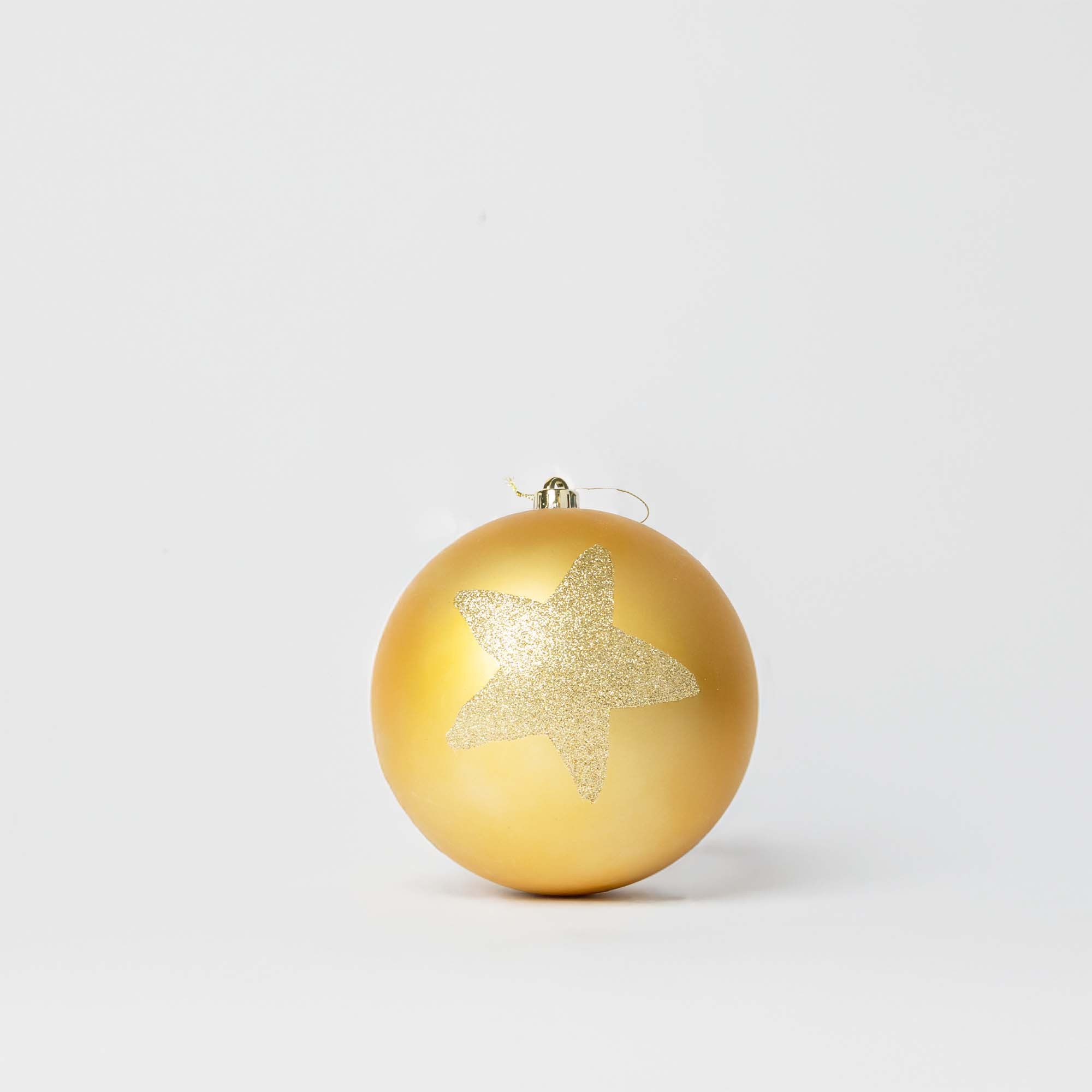 Giulia Grillo Matte Weihnachtskugeln mit Muster „Goldenes Muster“ ⌀20cm, 2 Stück/Set