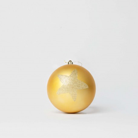 Matte Weihnachtskugeln mit Muster „Goldenes Muster“ ⌀20cm, 2 Stück/Set