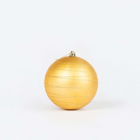 Matte Weihnachtskugeln mit Muster „Goldenes Muster“ ⌀20cm, 2 Stück/Set