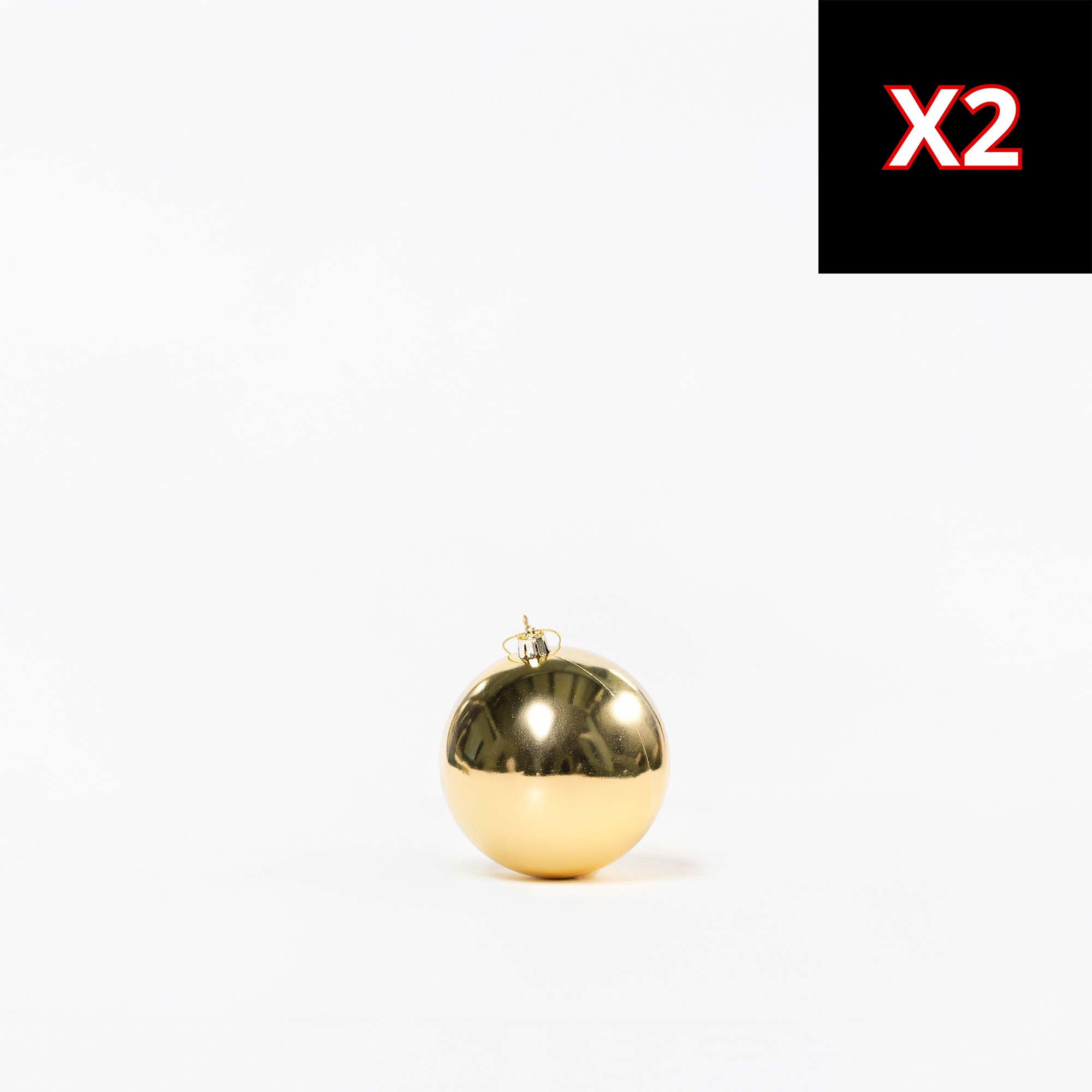 Giulia Grillo Mix Goldene Weihnachtskugeln (2 Glänzend, 1 Matt, 1 Glitzernd) ⌀10cm, 4 Stück/Set