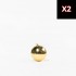 Mix Boules de Noël Dorées (2 Brillantes, 1 Mate, 1 Pailletée) ⌀10cm, lot de 4