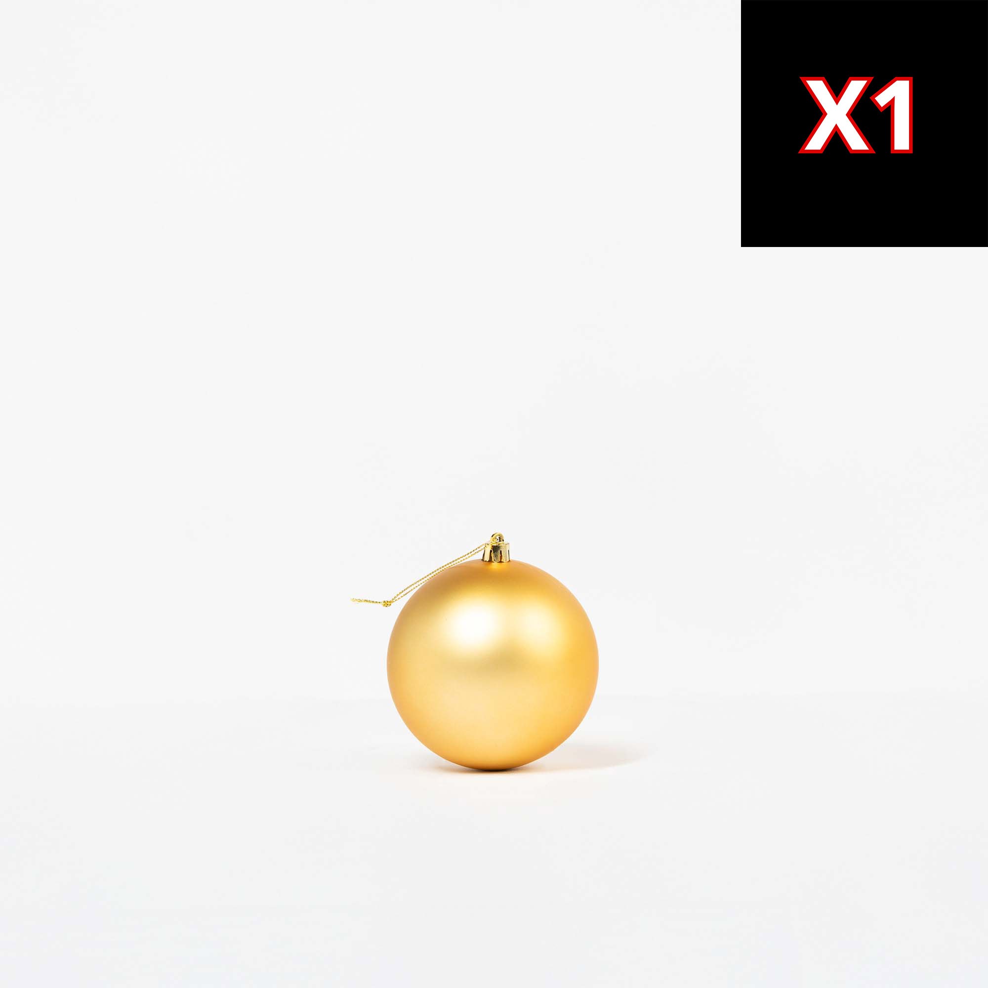 Giulia Grillo Mix Goldene Weihnachtskugeln (2 Glänzend, 1 Matt, 1 Glitzernd) ⌀10cm, 4 Stück/Set