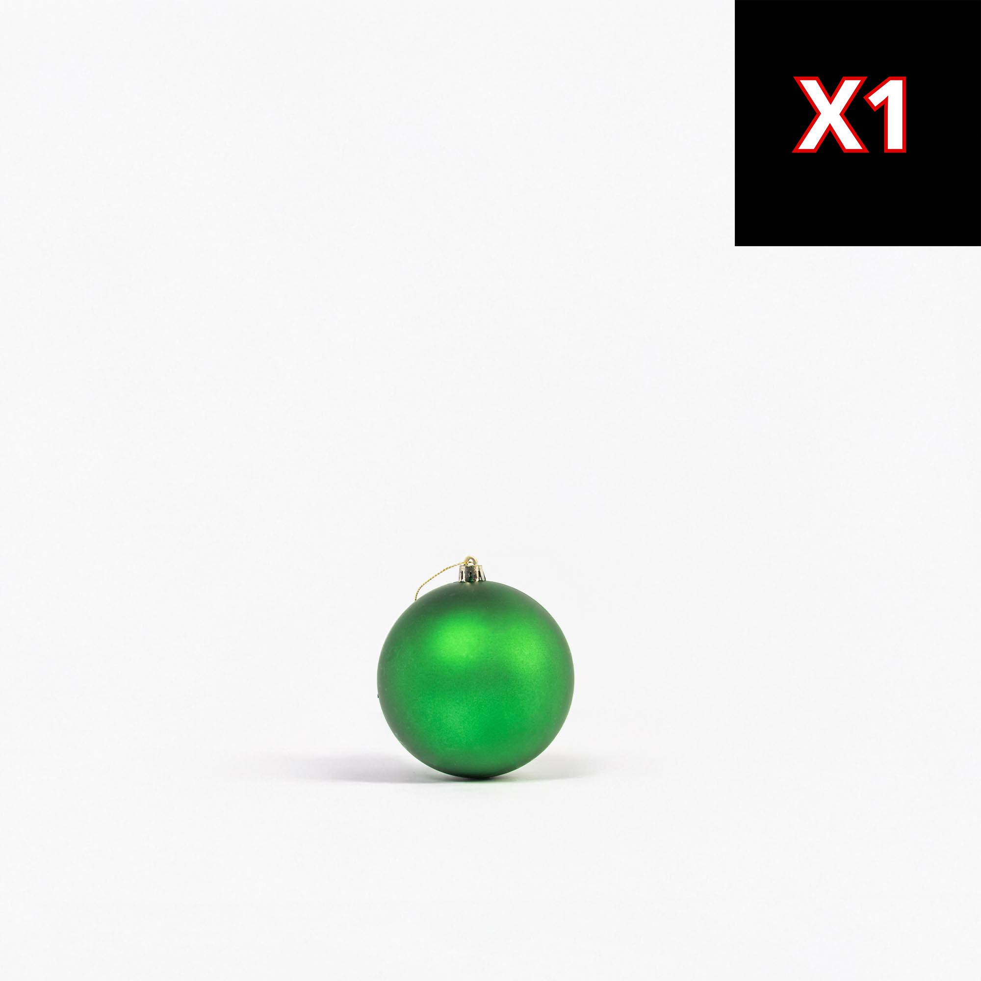 Giulia Grillo Mix Grüne Weihnachtskugeln (2 Glänzend, 1 Matt, 1 Glitzernd) ⌀10cm, 4 Stück/Set