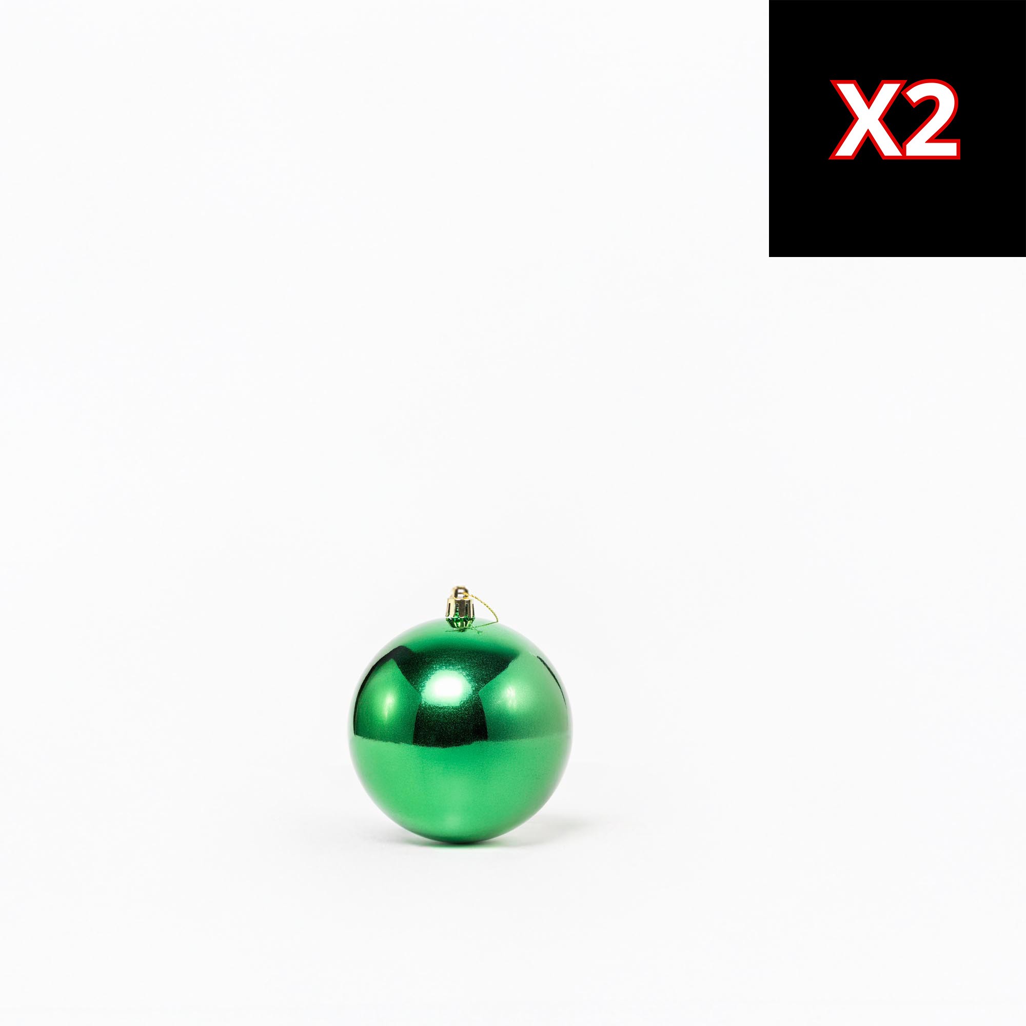 Giulia Grillo Mix Grüne Weihnachtskugeln (2 Glänzend, 1 Matt, 1 Glitzernd) ⌀10cm, 4 Stück/Set