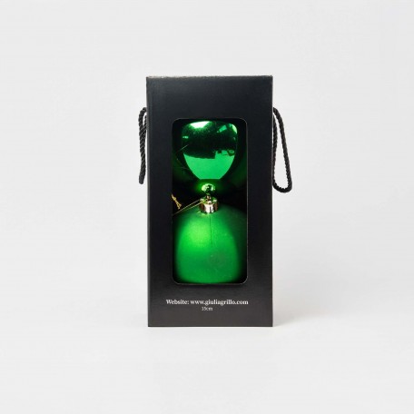 Mix Grüne Weihnachtskugeln (1 Glänzend, 1 Matt) ⌀15cm, 2 Stück/Set