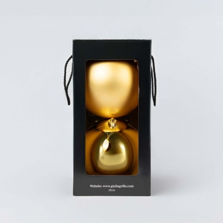 Mix Goldene Weihnachtskugeln (1 Glänzend, 1 Matt) ⌀20cm, 2 Stück/Set