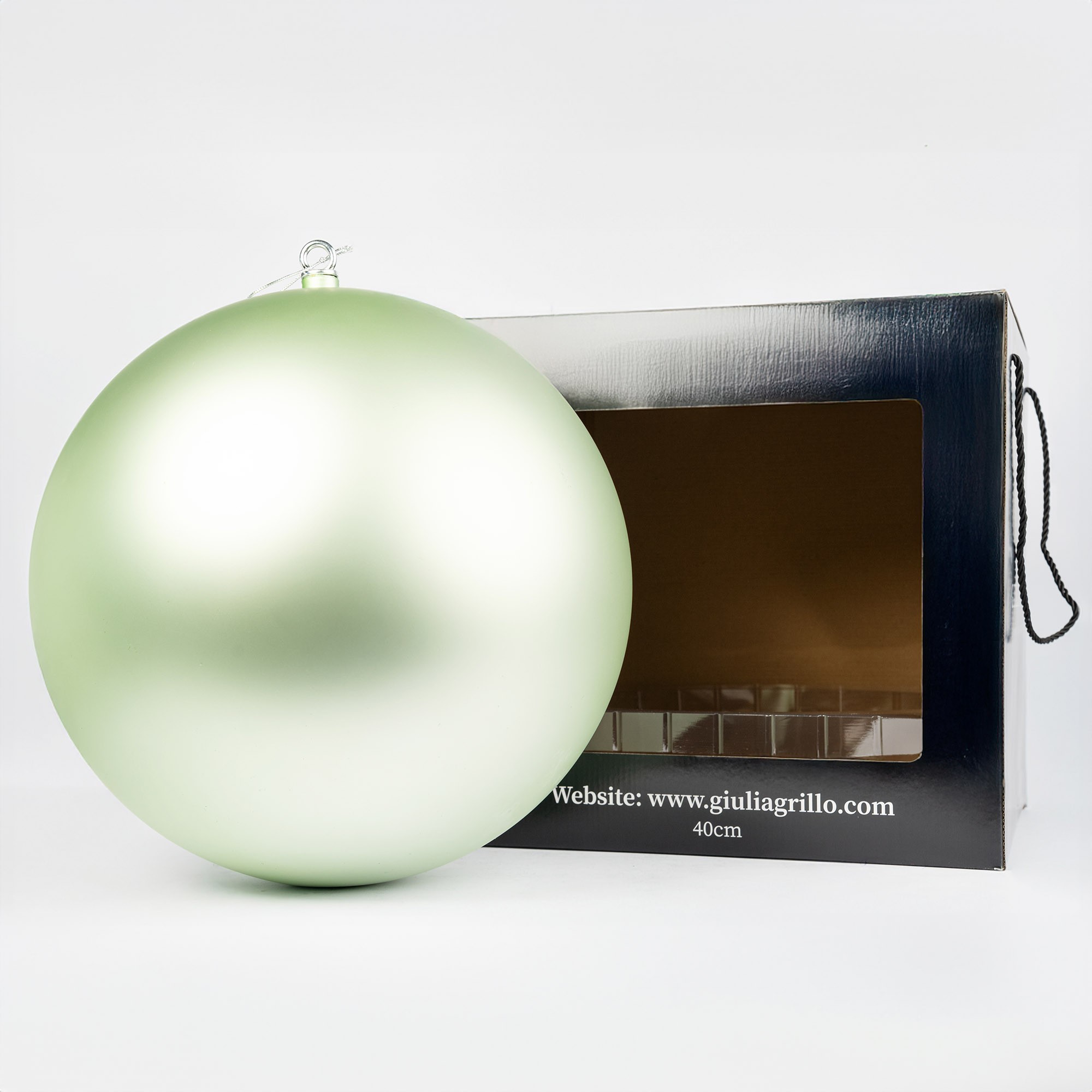 Giulia Grillo Boule de Noël Opale "Vert Clair Mat" ⌀40cm