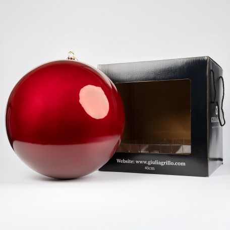 Perlglänzende Weihnachtskugel „Perlrot“ ⌀40cm