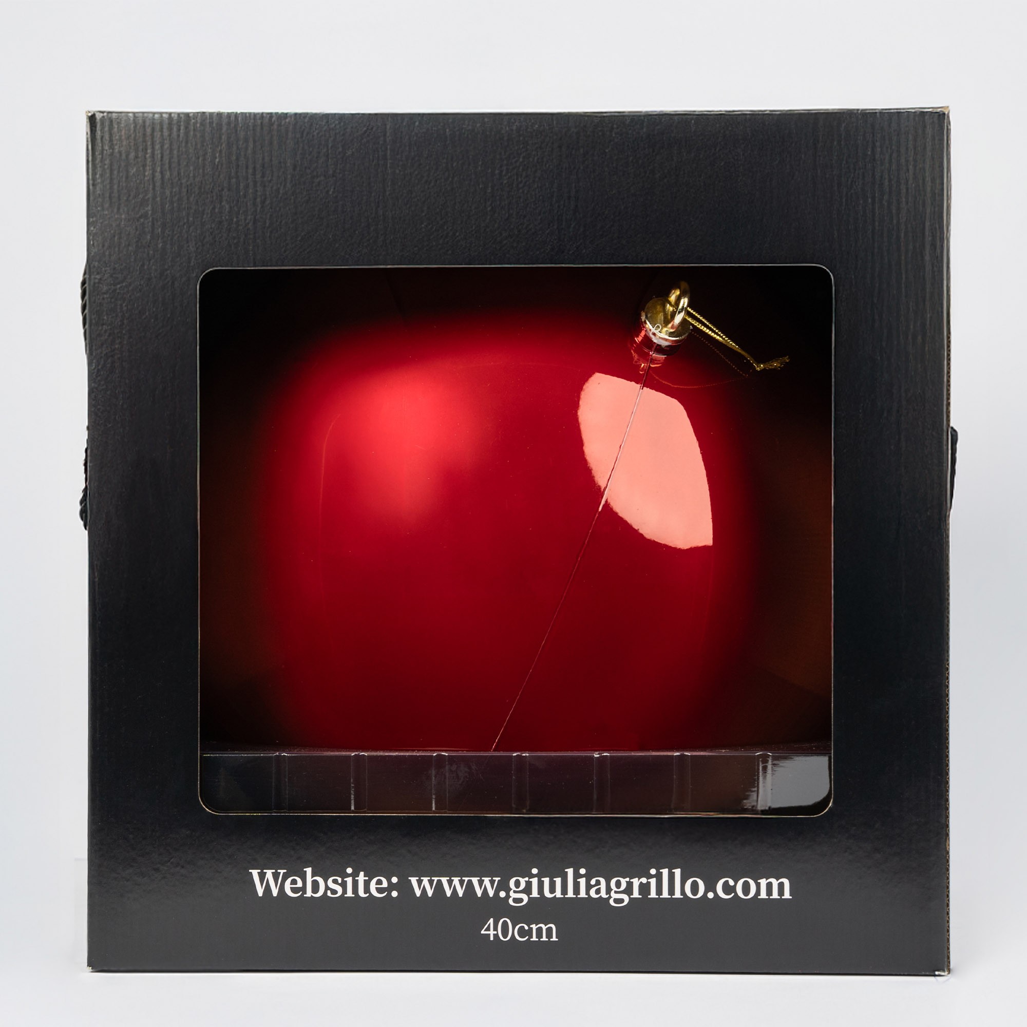 Giulia Grillo Perlglänzende Weihnachtskugel „Perlrot“ ⌀40cm