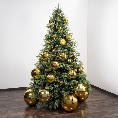 Boules de Noël Brillantes "Or Éclatant" ⌀20cm, lot de 2