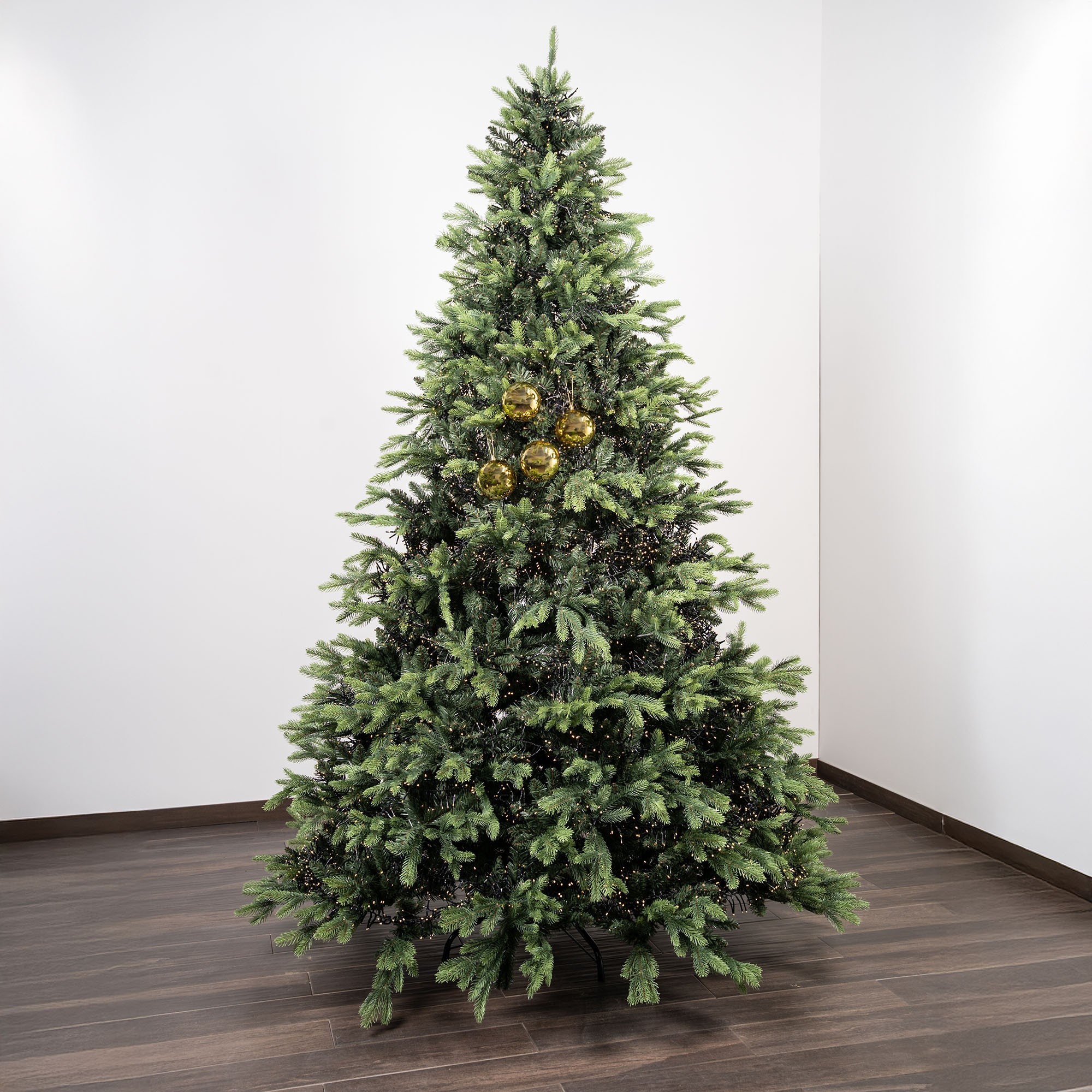 Giulia Grillo Glänzende Weihnachtskugeln „Shiny Gold“ ⌀10cm, 4er-Set