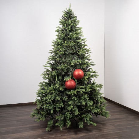 Boules de Noël Pailletées "Rouge Pailleté" ⌀20cm, lot de 2