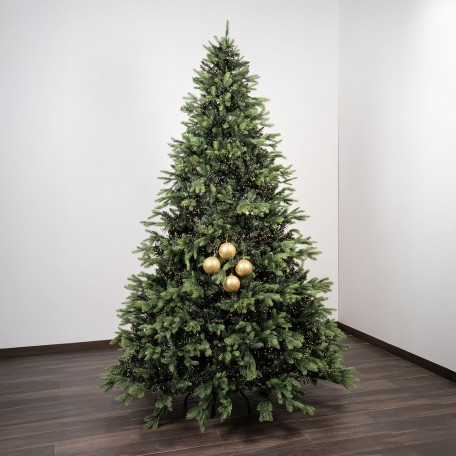 Bolas de Navidad con Purpurina "Oro Brillante" ⌀10cm, set de 4 Bolas de Navidad con Purpurina "Oro Brillante" ⌀10cm, set de 4