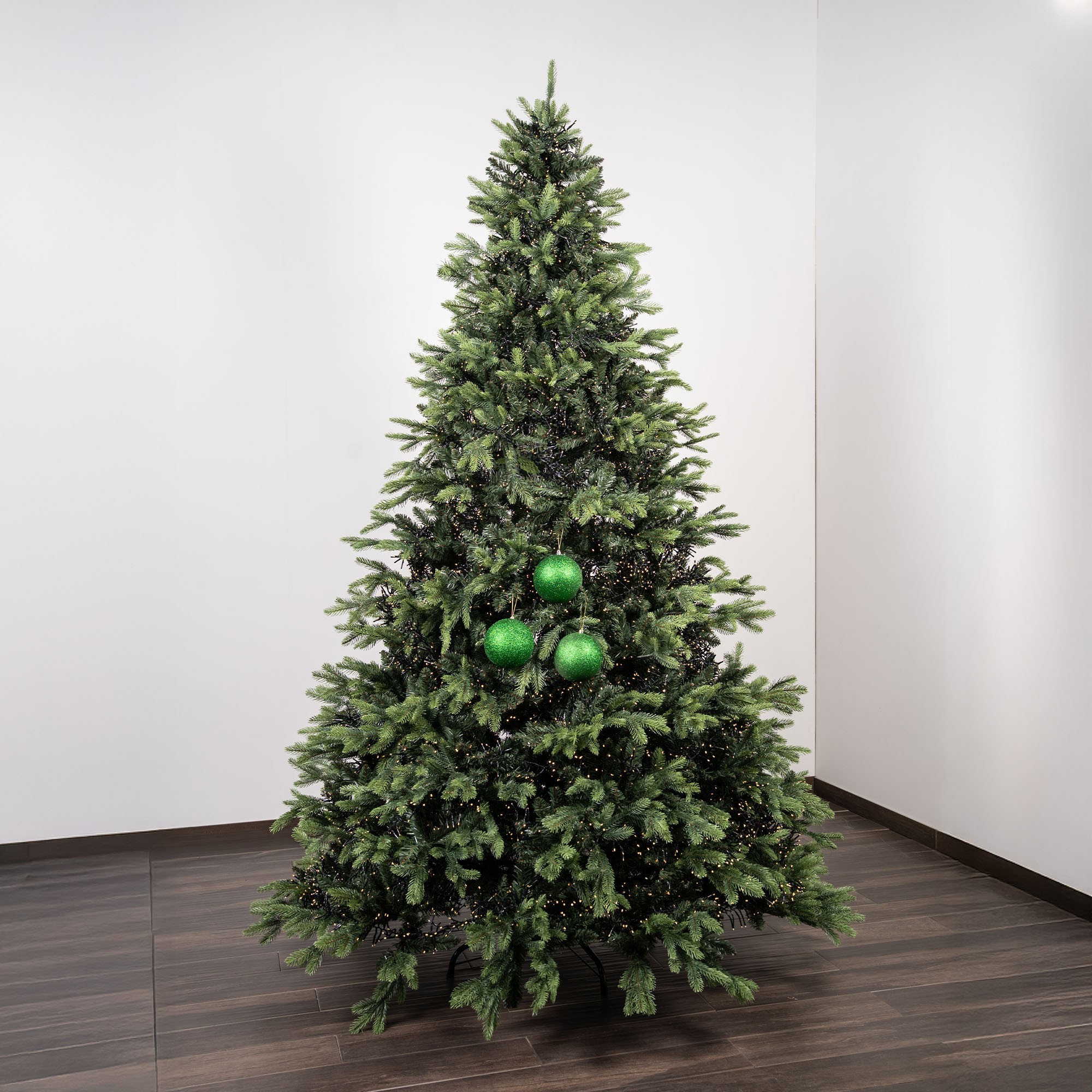 Giulia Grillo Glitter Green Christmas Baubles ⌀12cm, 3pcs/set