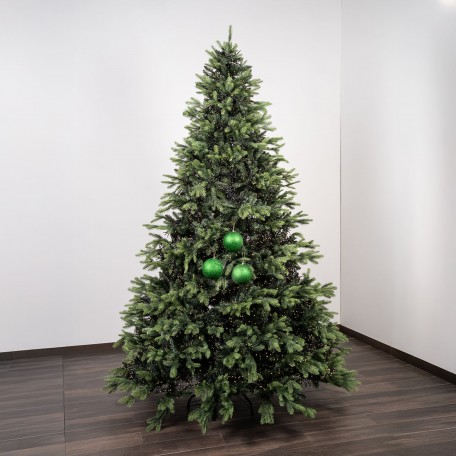 Glitter Green Christmas Baubles ⌀12cm, 3pcs/set Glitter Green Christmas Baubles ⌀12cm, 3pcs/set